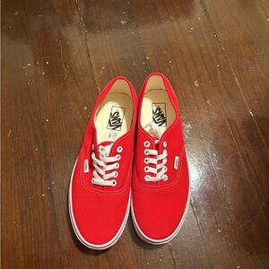 Vans Kids Authentic Canvas Sneakers in Bright Red